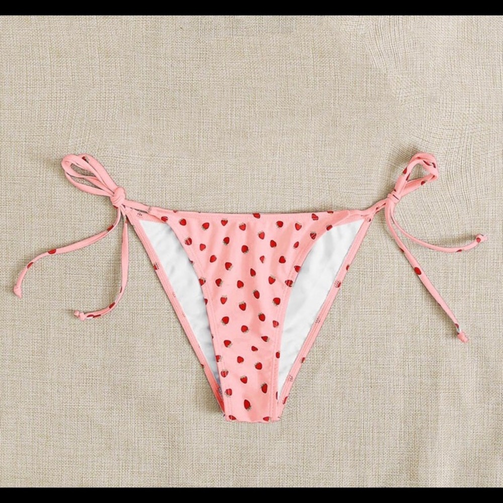 Pink strawberry bikini bottom sz Medium